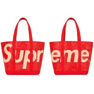 Supreme Rafia Red Tote Bag